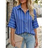 image:imageCicy Bell Womens Striped Button Down Shirts Short Sleeve Collared Dressy Casual Loose fit Tops Work Office BlousesNavy