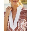image:imageCicy Bell Womens Summer Floral Blouses V Neck Puff Half Sleeve Boho Tops Color Block Dressy Casual ShirtsBurgundy