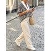 image:imageCicy Bell Womens Summer Floral Blouses V Neck Puff Half Sleeve Boho Tops Color Block Dressy Casual ShirtsLeopard Print