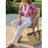image:imageCicy Bell Womens Summer Floral Blouses V Neck Puff Half Sleeve Boho Tops Color Block Dressy Casual ShirtsPurple
