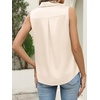 image:imageCicy Bell Womens Summer Satin Tank Tops Silky Casual Dressy V Neck Sleeveless Button Down Shirts Loose Fit Work BlousesBeige