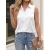 image:imageCicy Bell Womens Summer Satin Tank Tops Silky Casual Dressy V Neck Sleeveless Button Down Shirts Loose Fit Work BlousesWhite