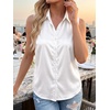 image:imageCicy Bell Womens Summer Satin Tank Tops Silky Casual Dressy V Neck Sleeveless Button Down Shirts Loose Fit Work BlousesWhite