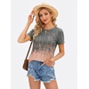 image:imageCicy Bell Womens T Shirts Short Sleeve Tees Sunflower Graphic Loose Summer TopsGrayish Orange
