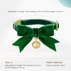 image:imageChristmas Pet Collar for Cats Dogs with Cute Bow Tie Bells Red and Green Festival Collars Safety Buckle Adjustable Breakaway Cat Bowtietie 9126inch Sweet Accessories Gift for Kitten Dog PuppyGreen