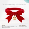 image:imageChristmas Pet Collar for Cats Dogs with Cute Bow Tie Bells Red and Green Festival Collars Safety Buckle Adjustable Breakaway Cat Bowtietie 9126inch Sweet Accessories Gift for Kitten Dog PuppyRed