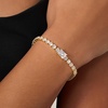 image:imageCicy Bell 18k Gold Plated Tennis Bracelets for Women Stackable Round and Square Cubic Zirconia Link Bracelets SetsGold