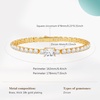 image:imageCicy Bell 18k Gold Plated Tennis Bracelets for Women Stackable Round and Square Cubic Zirconia Link Bracelets SetsGold
