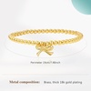 image:imageCicy Bell Beaded Bracelets 18K Gold Plated Womens Bow Bracelets Stretch Trendy Charm Cute Dainty Bowknot Bracelet Friendship Vacation Jewelry AccessoriesGold