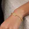 image:imageCicy Bell Beaded Bracelets 18K Gold Plated Womens Bow Bracelets Stretch Trendy Charm Cute Dainty Bowknot Bracelet Friendship Vacation Jewelry AccessoriesGold