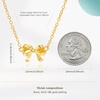 image:imageCicy Bell Bow Necklace for Women 18k Gold Plated Trendy Charm Adjustable Cute Dainty Bowknot Choker Chain Necklace Jewelry GiftsGold