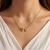 image:imageCicy Bell Bow Necklace for Women 18k Gold Plated Trendy Charm Adjustable Cute Dainty Bowknot Choker Chain Necklace Jewelry GiftsGold
