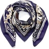 image:imageCicy Bell Silk Head Hair Scarf for Women Lightweight Coverings Bandanas Floral Fashion Square Scarves or Neck Bag 354Navy White