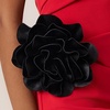 image:imageCicy Bell Womens 75 Extra Large Satin Rose Brooch Pin Dainty Shiny Camellia Birthday Pin Elegant Vintage Flower Hair Lapel Pins Trendy Dance Dress Jewelry GiftBlack
