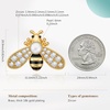 image:imageCicy Bell Womens Bee Brooch Pin 18K Gold Plated Oval Pearl Cubic Zirconia Birthday Pin Vintage Crystal Rhinestone Animal Lapel Pins Trendy Cute Jewelry GiftGold