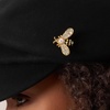 image:imageCicy Bell Womens Bee Brooch Pin 18K Gold Plated Oval Pearl Cubic Zirconia Birthday Pin Vintage Crystal Rhinestone Animal Lapel Pins Trendy Cute Jewelry GiftGold