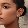 image:imageCicy Bell Womens Flat Back Stud Earrings 18K Gold Plated Hypoallergenic 316L G23 Surgical Titanium Steel CZ Stud Jewelry for Tragus Helix Cartilage Conch Piercing 20GGold Love Heart
