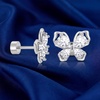 image:imageCicy Bell Womens Flat Back Stud Earrings 18K Gold Plated Hypoallergenic 316L G23 Surgical Titanium Steel CZ Stud Jewelry for Tragus Helix Cartilage Conch Piercing 20GSilver Butterfly A