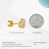 image:imageCicy Bell Womens Flat Back Stud Earrings 18K Gold Plated Hypoallergenic 316L G23 Surgical Titanium Steel CZ Stud Jewelry for Tragus Helix Cartilage Conch Piercing 20GGold Love Heart
