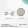 image:imageCicy Bell Womens Flat Back Stud Earrings 18K Gold Plated Hypoallergenic 316L G23 Surgical Titanium Steel CZ Stud Jewelry for Tragus Helix Cartilage Conch Piercing 20GSilver Love Heart