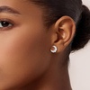 image:imageCicy Bell Womens Flat Back Stud Earrings 18K Gold Plated Hypoallergenic 316L G23 Surgical Titanium Steel CZ Stud Jewelry for Tragus Helix Cartilage Conch Piercing 20GSilver Moon
