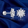 image:imageCicy Bell Womens Flat Back Stud Earrings 18K Gold Plated Hypoallergenic 316L G23 Surgical Titanium Steel CZ Stud Jewelry for Tragus Helix Cartilage Conch Piercing 20GSilver Snowflake