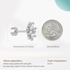 image:imageCicy Bell Womens Flat Back Stud Earrings 18K Gold Plated Hypoallergenic 316L G23 Surgical Titanium Steel CZ Stud Jewelry for Tragus Helix Cartilage Conch Piercing 20GSilver Snowflake