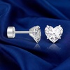 image:imageCicy Bell Womens Flat Back Stud Earrings 18K Gold Plated Hypoallergenic 316L G23 Surgical Titanium Steel CZ Stud Jewelry for Tragus Helix Cartilage Conch Piercing 20GSilver Heart Zircon A 4mm