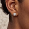 image:imageCicy Bell Womens Flat Back Stud Earrings 18K Gold Plated Hypoallergenic 316L G23 Surgical Titanium Steel CZ Stud Jewelry for Tragus Helix Cartilage Conch Piercing 20GSilver Snowflake