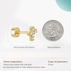image:imageCicy Bell Womens Flat Back Stud Earrings 18K Gold Plated Hypoallergenic 316L G23 Surgical Titanium Steel CZ Stud Jewelry for Tragus Helix Cartilage Conch Piercing 20GGold Cross B