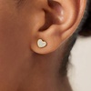 image:imageCicy Bell Womens Flat Back Stud Earrings 18K Gold Plated Hypoallergenic 316L G23 Surgical Titanium Steel CZ Stud Jewelry for Tragus Helix Cartilage Conch Piercing 20GGold Love Heart