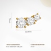 image:imageCicy Bell Womens Flat Back Stud Earrings 18K Gold Plated Hypoallergenic 316L G23 Surgical Titanium Steel CZ Stud Jewelry for Tragus Helix Cartilage Conch Piercing 20GGold Several Zircons