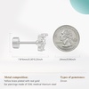 image:imageCicy Bell Womens Flat Back Stud Earrings 18K Gold Plated Hypoallergenic 316L G23 Surgical Titanium Steel CZ Stud Jewelry for Tragus Helix Cartilage Conch Piercing 20GSilver Butterfly B