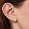 image:imageCicy Bell Womens Flat Back Stud Earrings 18K Gold Plated Hypoallergenic 316L G23 Surgical Titanium Steel CZ Stud Jewelry for Tragus Helix Cartilage Conch Piercing 20GSilver Several Zircons