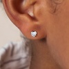 image:imageCicy Bell Womens Flat Back Stud Earrings 18K Gold Plated Hypoallergenic 316L G23 Surgical Titanium Steel CZ Stud Jewelry for Tragus Helix Cartilage Conch Piercing 20GSilver Heart Zircon A 4mm