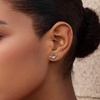 image:imageCicy Bell Womens Flat Back Stud Earrings 18K Gold Plated Hypoallergenic 316L G23 Surgical Titanium Steel CZ Stud Jewelry for Tragus Helix Cartilage Conch Piercing 20GSilver Star B