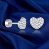 image:imageCicy Bell Womens Flat Back Stud Earrings 18K Gold Plated Hypoallergenic 316L G23 Surgical Titanium Steel CZ Stud Jewelry for Tragus Helix Cartilage Conch Piercing 20GSilver Love Heart