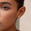 image:imageCicy Bell Womens Flat Back Stud Earrings 18K Gold Plated Hypoallergenic 316L G23 Surgical Titanium Steel CZ Stud Jewelry for Tragus Helix Cartilage Conch Piercing 20GGold Iris