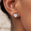 image:imageCicy Bell Womens Flat Back Stud Earrings 18K Gold Plated Hypoallergenic 316L G23 Surgical Titanium Steel CZ Stud Jewelry for Tragus Helix Cartilage Conch Piercing 20GSilver Heart Zircon B