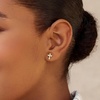 image:imageCicy Bell Womens Flat Back Stud Earrings 18K Gold Plated Hypoallergenic 316L G23 Surgical Titanium Steel CZ Stud Jewelry for Tragus Helix Cartilage Conch Piercing 20GGold Cross A