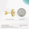 image:imageCicy Bell Womens Flat Back Stud Earrings 18K Gold Plated Hypoallergenic 316L G23 Surgical Titanium Steel CZ Stud Jewelry for Tragus Helix Cartilage Conch Piercing 20GGold Snowflake