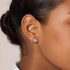 image:imageCicy Bell Womens Flat Back Stud Earrings 18K Gold Plated Hypoallergenic 316L G23 Surgical Titanium Steel CZ Stud Jewelry for Tragus Helix Cartilage Conch Piercing 20GSilver Star A