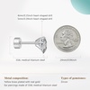 image:imageCicy Bell Womens Flat Back Stud Earrings 18K Gold Plated Hypoallergenic 316L G23 Surgical Titanium Steel CZ Stud Jewelry for Tragus Helix Cartilage Conch Piercing 20GSilver Heart Zircon A 4mm