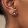image:imageCicy Bell Womens Flat Back Stud Earrings 18K Gold Plated Hypoallergenic 316L G23 Surgical Titanium Steel CZ Stud Jewelry for Tragus Helix Cartilage Conch Piercing 20GSilver Star B