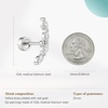image:imageCicy Bell Womens Flat Back Stud Earrings 18K Gold Plated Hypoallergenic 316L G23 Surgical Titanium Steel CZ Stud Jewelry for Tragus Helix Cartilage Conch Piercing 20GSilver Leaf