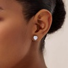 image:imageCicy Bell Womens Flat Back Stud Earrings 18K Gold Plated Hypoallergenic 316L G23 Surgical Titanium Steel CZ Stud Jewelry for Tragus Helix Cartilage Conch Piercing 20GSilver Heart Zircon B