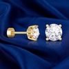 image:imageCicy Bell Womens Flat Back Stud Earrings 18K Gold Plated Hypoallergenic 316L G23 Surgical Titanium Steel CZ Stud Jewelry for Tragus Helix Cartilage Conch Piercing 20GGold Dot Zircon