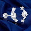 image:imageCicy Bell Womens Flat Back Stud Earrings 18K Gold Plated Hypoallergenic 316L G23 Surgical Titanium Steel CZ Stud Jewelry for Tragus Helix Cartilage Conch Piercing 20GSilver Star B