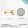 image:imageCicy Bell Womens Flat Back Stud Earrings 18K Gold Plated Hypoallergenic 316L G23 Surgical Titanium Steel CZ Stud Jewelry for Tragus Helix Cartilage Conch Piercing 20GGold Dot Zircon