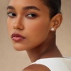 image:imageCicy Bell Womens Flat Back Stud Earrings 18K Gold Plated Hypoallergenic 316L G23 Surgical Titanium Steel CZ Stud Jewelry for Tragus Helix Cartilage Conch Piercing 20GSilver Butterfly A